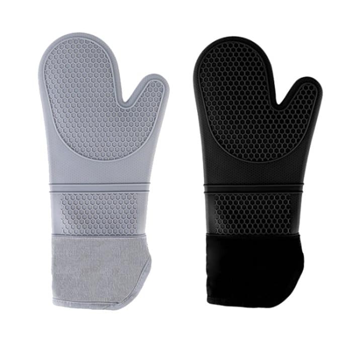 ZYA-426 Längere und dickere isolierte Handschuhe, Silikon-Küchen-Backhandschuhe – Bild 2