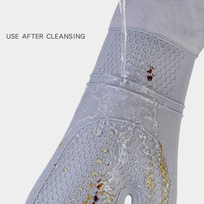 ZYA-426 Längere und dickere isolierte Handschuhe, Silikon-Küchen-Backhandschuhe – Bild 6