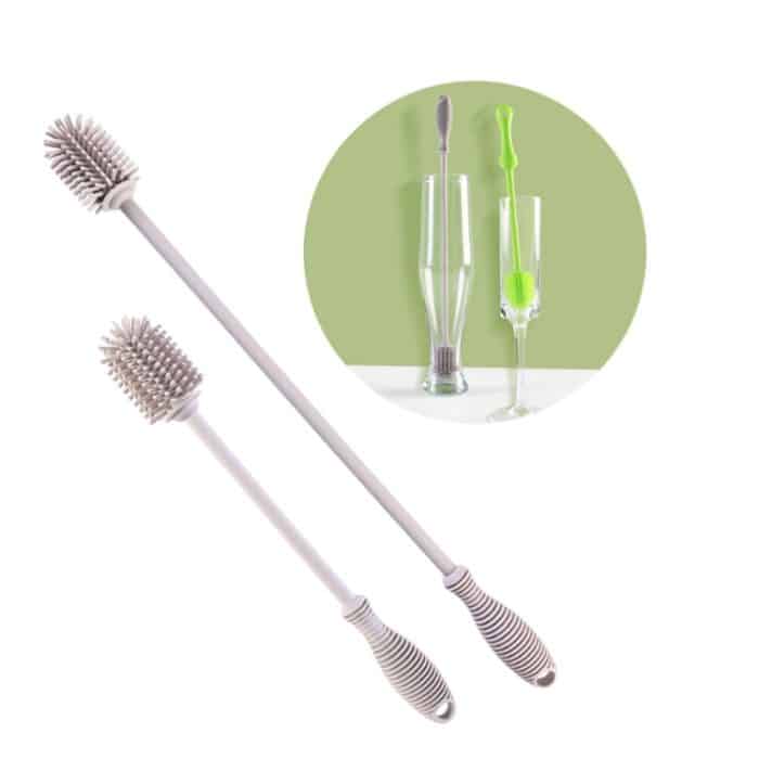 Haushalts-Silikon-Flaschenglasbürste, Küchen-Thermosbürste, Short, Long – Bild 5