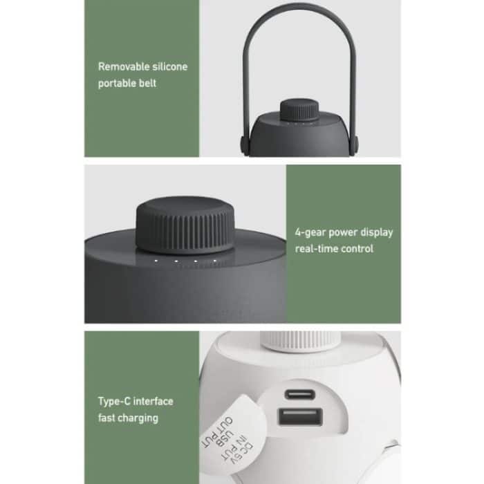 Hängende Camping-Lichter für den Außenbereich, Zeltbeleuchtung, Atmosphärenlichter, Grey, White – Bild 3