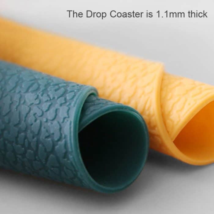 10 Stück tropfenförmige Silikon-Tisch-Isoliermatte, Leder, strukturierte Küchentassen- und Topfmatte, Coaster(Green), Coaster(Blue), Coaster(Gray), Coaster(Red), Coaster(Pink) – Bild 4