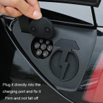 Für Tesla Model3/Y 2 Stück Ladeanschluss Silikon staubdicht wasserdicht Abdeckung, Split Black, Split Red, Split Blue, Conjoined Black, Conjoined Red, Conjoined Blue, EU Standard Black – Bild 6