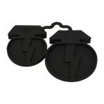 Für Tesla Model3/Y 2 Stück Ladeanschluss Silikon staubdicht wasserdicht Abdeckung, Split Black, Split Red, Split Blue, Conjoined Black, Conjoined Red, Conjoined Blue, EU Standard Black – Bild 7