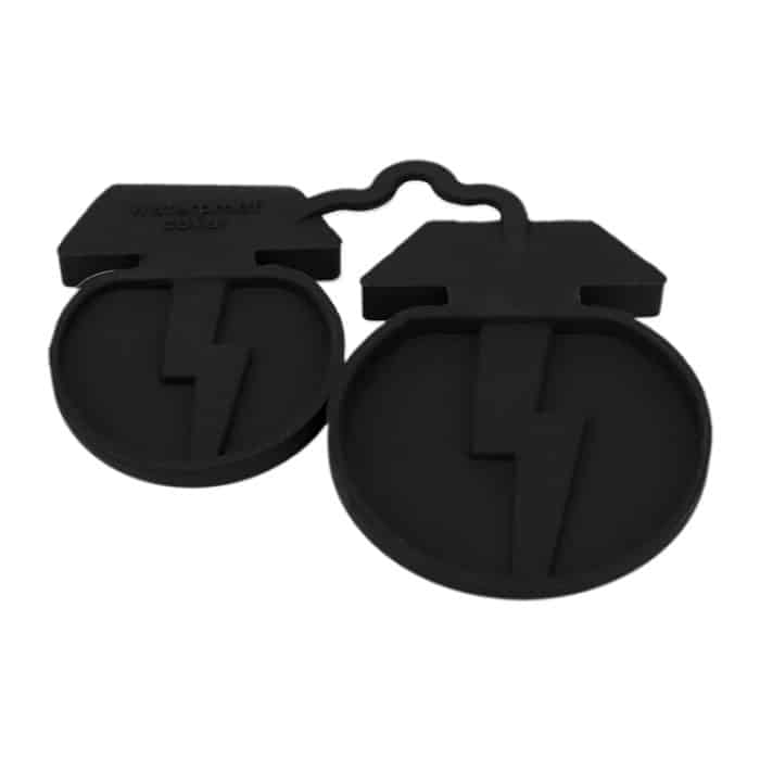 Für Tesla Model3/Y 2 Stück Ladeanschluss Silikon staubdicht wasserdicht Abdeckung, Split Black, Split Red, Split Blue, Conjoined Black, Conjoined Red, Conjoined Blue, EU Standard Black – Bild 7