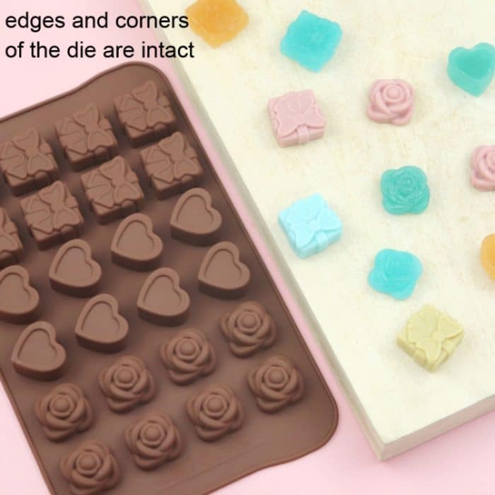 2 Stück Silikon-Schokoladenform, Gelee, Weihnachten, Süßigkeiten, Kuchenform, Stil:, Gift Box, Shell, Star, Heart To Heart – Bild 4