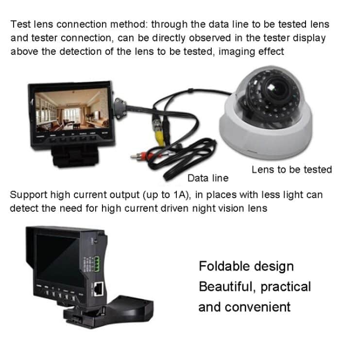 JSK-4300B 4,3-Zoll-Handheld-Netzwerkkabelüberwachungstester mit 12-V-Ausgang, 4.3 inch (With US Plug Power Adapter), 4.3 inch (With EU Plug Power Adapter), 4.3 inch (With UK Plug Power Adapter), 4.3 inch (With AU Plug Power Adapter) – Bild 12
