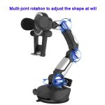 ZJ137 Saugnapf-Autotelefonhalter 2-in-1-Nummernschild-Telefonständer LKW-Telefonhalterung, ZJ137 Black – Bild 4