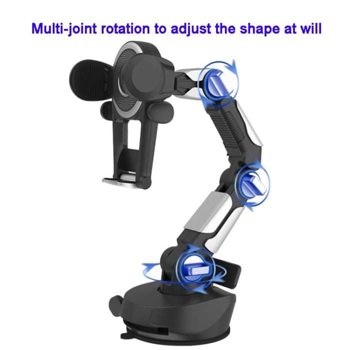 ZJ137 Saugnapf-Autotelefonhalter 2-in-1-Nummernschild-Telefonständer LKW-Telefonhalterung, ZJ137 Black – Bild 4