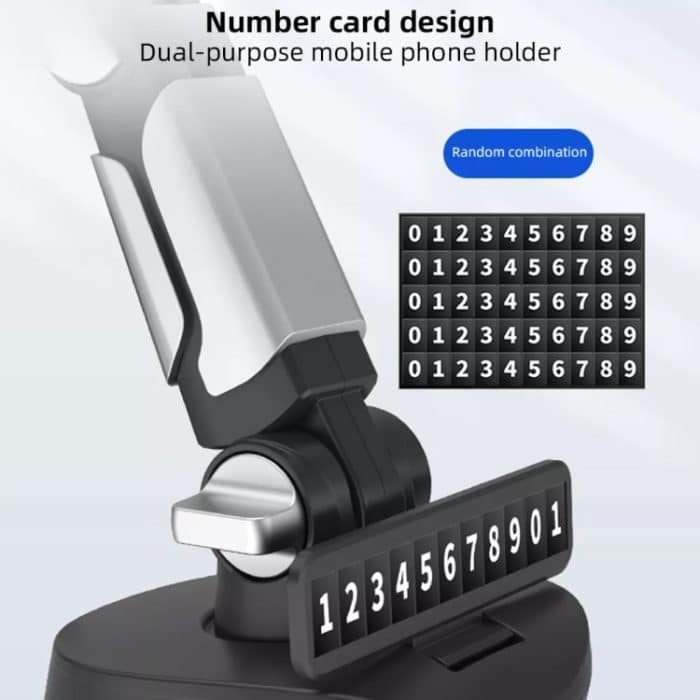ZJ137 Saugnapf-Autotelefonhalter 2-in-1-Nummernschild-Telefonständer LKW-Telefonhalterung, ZJ137 Black – Bild 5