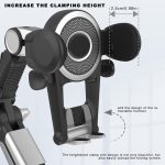 ZJ137 Saugnapf-Autotelefonhalter 2-in-1-Nummernschild-Telefonständer LKW-Telefonhalterung, ZJ137 Black – Bild 6