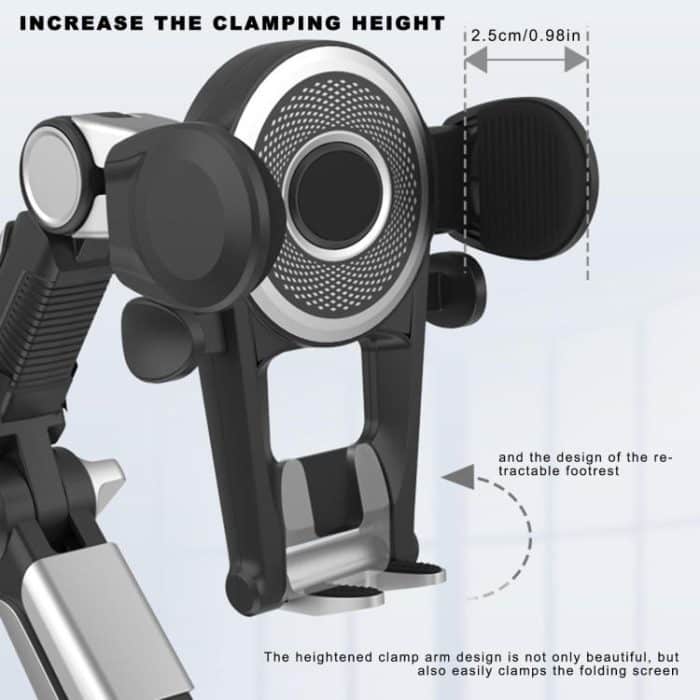 ZJ137 Saugnapf-Autotelefonhalter 2-in-1-Nummernschild-Telefonständer LKW-Telefonhalterung, ZJ137 Black – Bild 6