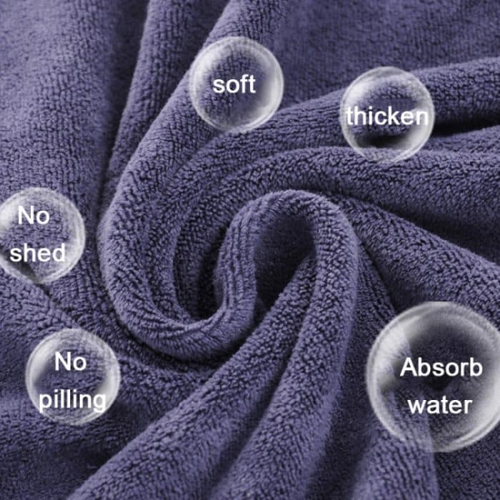 Nanoverdicktes großes Badetuch für Friseure, Schönheitssalon, Erwachsene mit weichem, saugfähigem Handtuch, 30x70cm, 35x75cm, 70x140cm – Bild 5