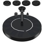 Solar-Wasserbrunnen, Pool, Vogelbad im Freien, solarbetriebener Brunnen, schwimmendes Wasser, 13cm, 16cm