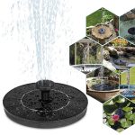 Solar-Wasserbrunnen, Pool, Vogelbad im Freien, solarbetriebener Brunnen, schwimmendes Wasser, 13cm, 16cm – Bild 2