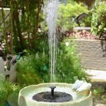 Solar-Wasserbrunnen, Pool, Vogelbad im Freien, solarbetriebener Brunnen, schwimmendes Wasser, 13cm, 16cm – Bild 7