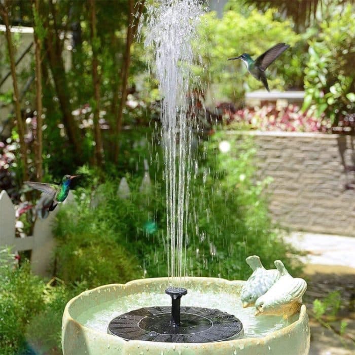 Solar-Wasserbrunnen, Pool, Vogelbad im Freien, solarbetriebener Brunnen, schwimmendes Wasser, 13cm, 16cm – Bild 7