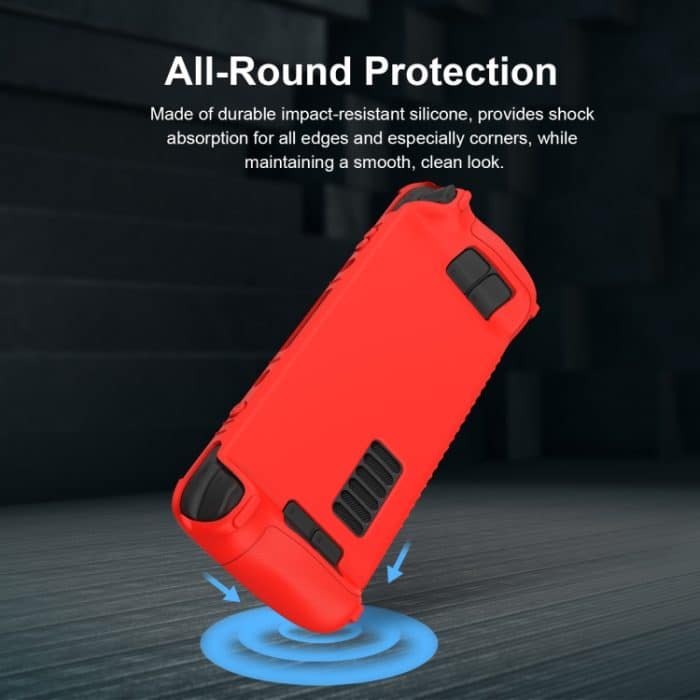 Für Steam Deck Game Controller Weiche Silikon-Schutzhülle mit 4 Stück Schlüsselkappe, SD001 (Black), SD001 (Red), SD001 (Luminous Blue), SD001 (Luminous Green) – Bild 8