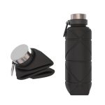 Outdoor-Silikon-Faltwasserbecher, Teleskop-Wasserflasche, Reisetrinkbecher mit Karabiner, 700ml Black, 700ml Grey, 700ml Red, 700ml Wine Red, 700ml Blue