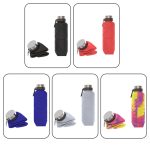 Outdoor-Silikon-Faltwasserbecher, Teleskop-Wasserflasche, Reisetrinkbecher mit Karabiner, 700ml Black, 700ml Grey, 700ml Red, 700ml Wine Red, 700ml Blue – Bild 2