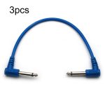 3 Stück 40 cm Gitarren-Bass-Einzelblock-Effektgeräteanschluss, kurze Leitung, zufällige Farblieferung