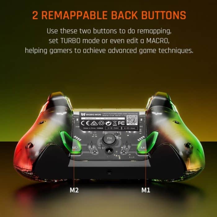 RGB-Licht-Wired-Gamepad-Controller für PC/Switch, BIGBIGWON C1 Lite, BIGBIGWON C1 Lite+R90, BIGBIGWON C1 S, BIGBIGWON C1 S+R90 – Bild 6