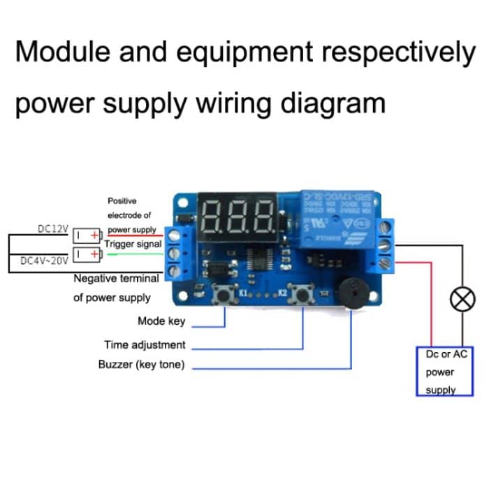 DK-C-01 Auto programmierbares Timing-LCD-Digitalanzeige-Relaismodul kann DC-AC-Verzögerungsrelais steuern – Bild 5