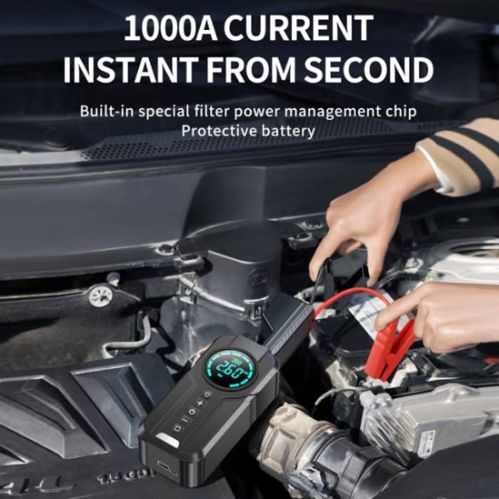 YX1920SH Fahrzeug-Notstart-Stromversorgung, Luftpumpe, All-in-One-Maschine, 8000mAh, 8000mAh+EVA Bag – Bild 8