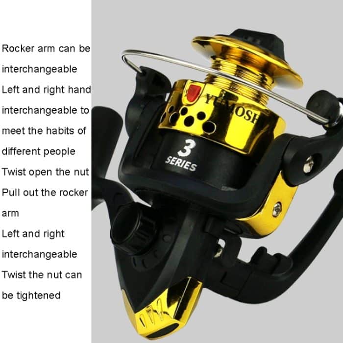 YUMOSHI JL200 Angelrolle ohne Schnurbeschichtung, Kopf, Metallbewegung, Spinnrolle, Without Line (Electroplated Red), Without Line (Electroplated Blue), Without Line (Electroplated Yellow), Without Line (Electroplated Silver)... – Bild 3