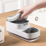 Seifenspender-Flasche, automatischer Flüssigseifenspender, Küchenschwammbürste, Aufbewahrungsbox, Soap Dispenser White, Soap Dispenser Black – Bild 7