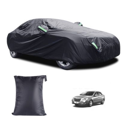 190T Silber beschichtetes Auto-Regen-Sonnenschutz-Autoabdeckung mit reflektierendem Streifen, S, M, L, XL, XXL, Y-M, Y-L, Y-XL