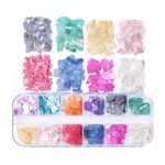 Symphony Flake Mica Flake Shell Nail Art Pailletten, BK, BH, BY, YM