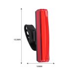 Fahrrad-Rücklicht, USB wiederaufladbar, wasserdicht, Nachtfahr-Warnlicht – Bild 3