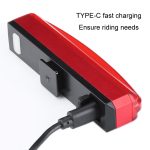 Fahrrad-Rücklicht, USB wiederaufladbar, wasserdicht, Nachtfahr-Warnlicht – Bild 4