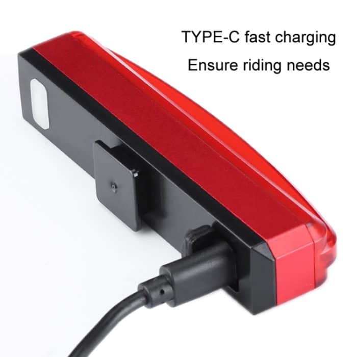 Fahrrad-Rücklicht, USB wiederaufladbar, wasserdicht, Nachtfahr-Warnlicht – Bild 4
