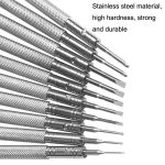 LSD5120 Reparatur von Uhrengläsern, Edelstahl-Schraubendreher, Präzisions-Uhrenschraubendreher-Werkzeug, 0.6 Straight (White), 0.8 Straight (Yellow), 1.0 Straight (Black), 1.2 Straight (Red), 1.4 Straight (Gray), 1.6 Straight (Purple) – Bild 4