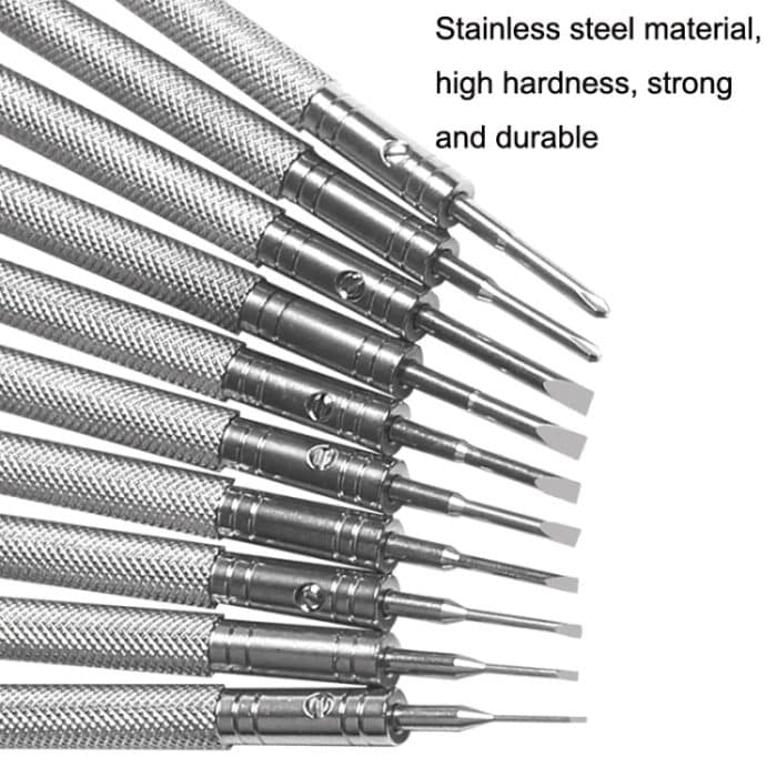 LSD5120 Reparatur von Uhrengläsern, Edelstahl-Schraubendreher, Präzisions-Uhrenschraubendreher-Werkzeug, 0.6 Straight (White), 0.8 Straight (Yellow), 1.0 Straight (Black), 1.2 Straight (Red), 1.4 Straight (Gray), 1.6 Straight (Purple) – Bild 4