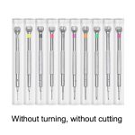 LSD5120 Reparatur von Uhrengläsern, Edelstahl-Schraubendreher, Präzisions-Uhrenschraubendreher-Werkzeug, 1.8 Straight (Orange), 2.0 Straight (Green), 1.4 Phillips (Gray), 1.6 Phillips (Purple), 1.2 Phillips (Red) – Bild 6