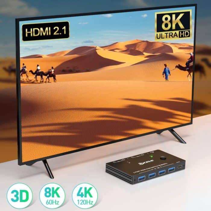 KC-KVM8201 USB3.0-Switch U-Disk-Drucker Zwei Computer zur gemeinsamen Nutzung eines 8K-HDMI-KVM-Switches, KC-KVM8201 – Bild 9