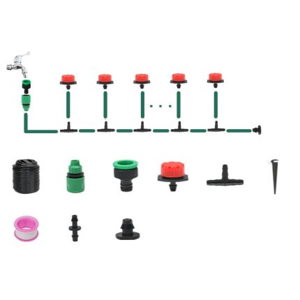Schlauch-Tropfbewässerungssystem, Pflanzenbewässerungsset, 360 Grad verstellbare Tropfer, 5m Kit, 10m Kit, 15m Kit, 20m Kit, 25m Kit