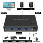 KC-KVM201A 2 In 1 Out 4K 60 Hz HDMI KVM Switching USB3.0 Shared Computer Shaped Printer U Disk, KC-KVM201A – Bild 2