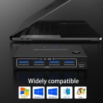 KC-KVM201A 2 In 1 Out 4K 60 Hz HDMI KVM Switching USB3.0 Shared Computer Shaped Printer U Disk, KC-KVM201A – Bild 5