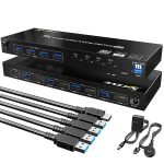 KVM401A 4 Ports USB 3.0 Shared Device HDMI KVM Switch HUB Shared Converter, KVM401A