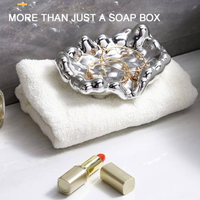 Galvanik-Seifenbox, Duft-Toiletten-Freistanzer, Seifenhalter, Golden, Silver – Bild 5