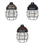 Tragbare Outdoor-Campingleuchte mit Karabiner, Copper, Black, Wood Grain – Bild 2