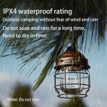 Tragbare Outdoor-Campingleuchte mit Karabiner, Copper, Black, Wood Grain – Bild 5