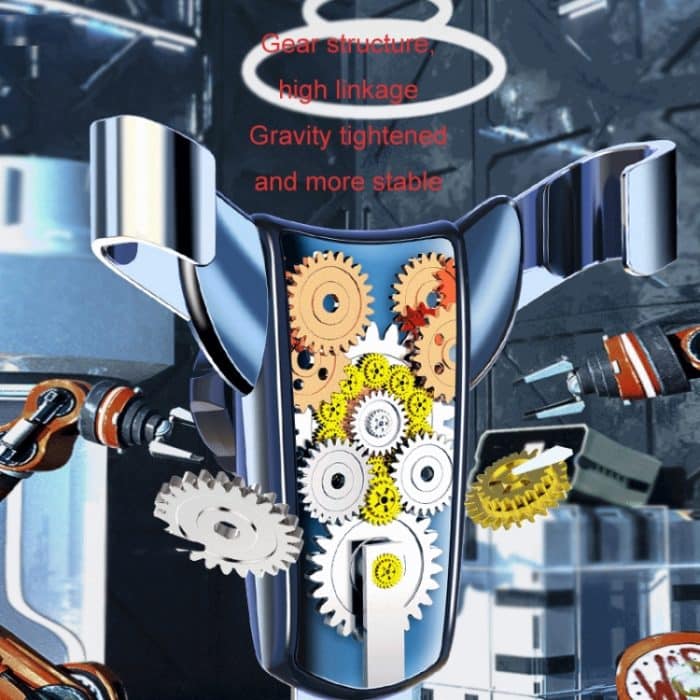 Luftauslass dreieckiger Schwerkraftsensor Auto-Handyhalter, Black Hook Clip, Golden Hook Clip, Black Olecranon Clip, Golden Olecranon Clip, Black One Word Clip, Golden One Word Clip – Bild 3