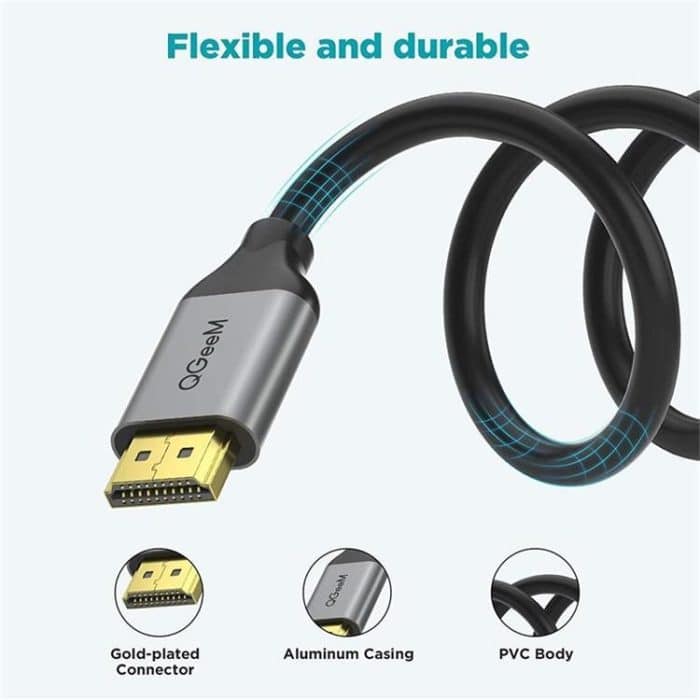 QGeeM QG-AV17 HDMI-zu-HDMI-Verbindungskabel unterstützt 8K und 60 Hz, 1m Length, 1.8m Length, 3m Length, 4.5m Length – Bild 3