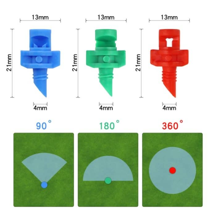 100 Stück YK8510 Brechungszerstäubung einfache Mikrosprinkler PE-Rohr-Bewässerungsdüse – Bild 2