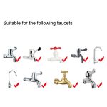 4 Stück Weichplastik-Wasserrohr-Universalgelenk mit Fallschutz, zufällige Farblieferung – Bild 7