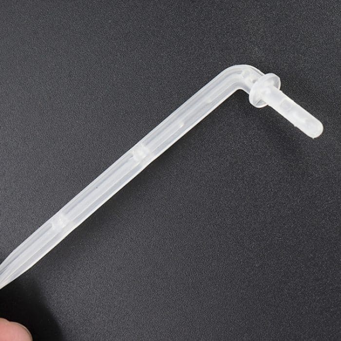 FR-258 40 Stück 4/7 mm Kapillare transparenter gebogener Tropfenpfeil Garten-Mikrospray-Bewässerungspfeil – Bild 4